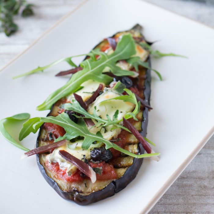 Auberginen-Pizzas mit Selles-sur-Cher