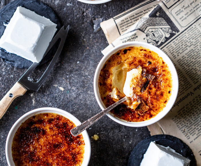 Crème Brûlée mit Ziegenkäse