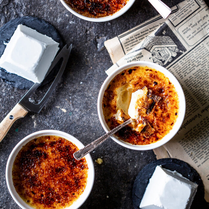 Crème Brûlée mit Ziegenkäse