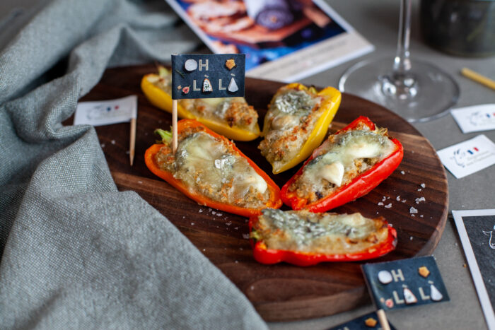 Gefüllte Minipaprika mit Sainte Maure de Touraine AOP