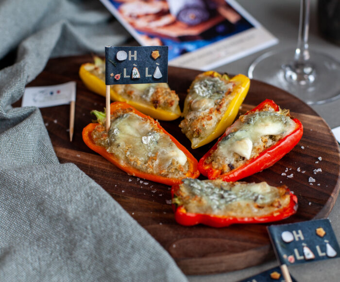 Gefüllte Minipaprika mit Sainte Maure de Touraine AOP